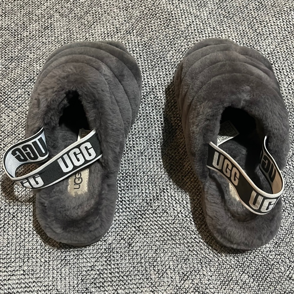 Grey UGG Slides